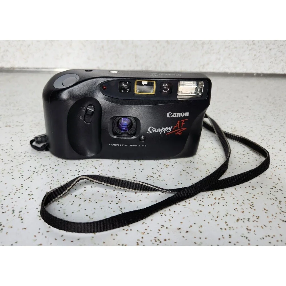 Canon Snappy AF 35mm Point & Shoot Camera Auto Focus Flash w/ Case Tested!